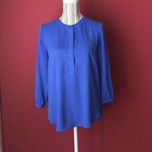 NYDJ Women's Popover Blouse top 3/4 Sleeves